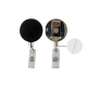 Heavy Duty Yo-Yo Chrome and Black Badge Reel with Metal Cord - Strap Fitting - Pack of 25