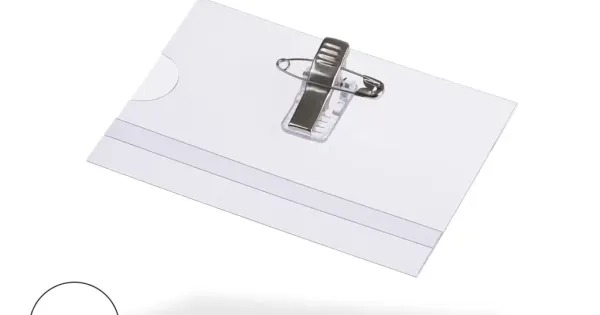 Conference Training Pin Conference Badges With Pin And Clip - Pack Of 50