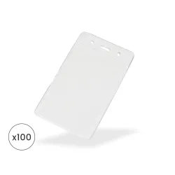 Clear Vinyl Portrait Badge Holders (Pack of 100) Clear Vinyl Portrait Badge Holders (Pack of 100)