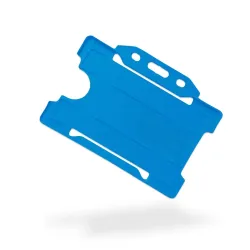 Open Faced Metal Detectable Card Holder In Blue (Pack of 100)