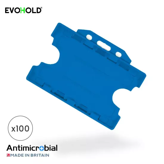 Evohold Antimicrobial Open-Faced Card Holders Landscape Double Sided - Pack of 100