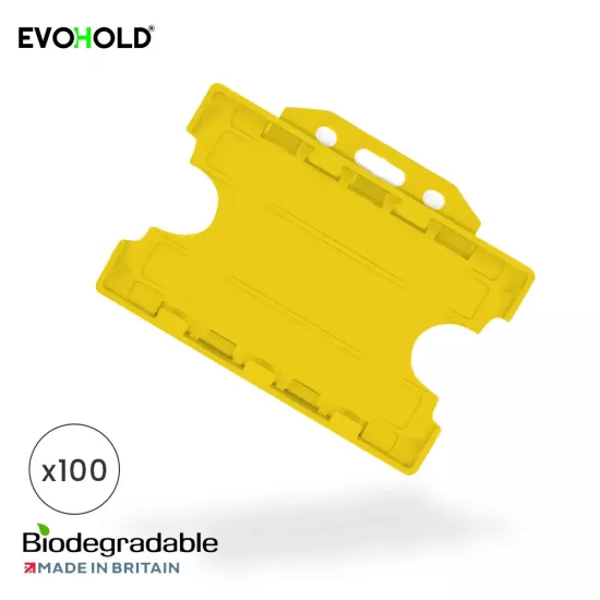 Evohold Open-Faced Landscape Double-Sided Biodegradable Card Holders (Pack of 100)