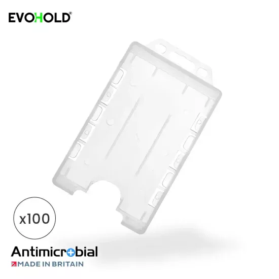 Evohold Antimicrobial Open-Faced Card Holders Portrait Double Sided