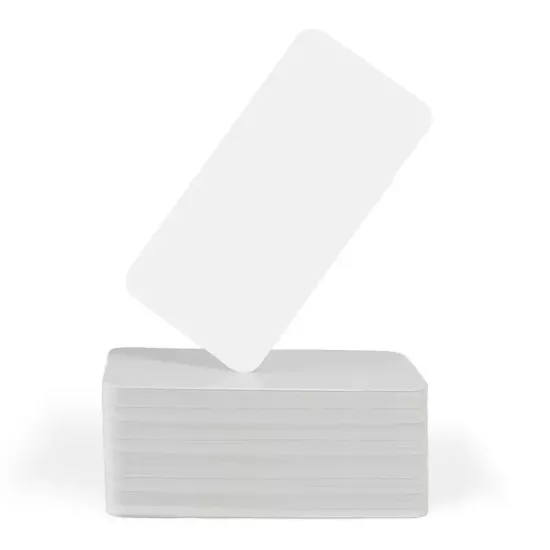 White 109mm PVC Cards (Pack of 100)