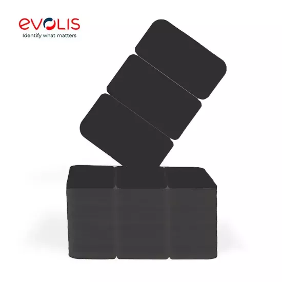 Evolis Matte Black PVC 3TAG Cards (Pack of 100)
