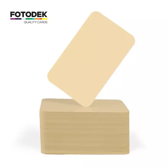 FOTODEK® Solid Core Biscotti Cream PVC Cards (Pack of 100)