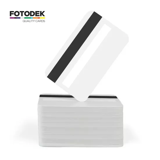 FOTODEK® Biodegradable Blank White Cards Signature Panel Lo-Co Magstripe (Pack of 100)