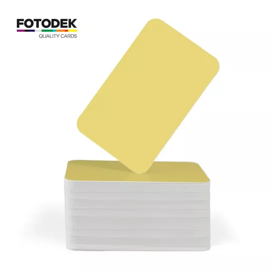 FOTODEK® White Core Buttermilk PVC Cards (Pack of 100)
