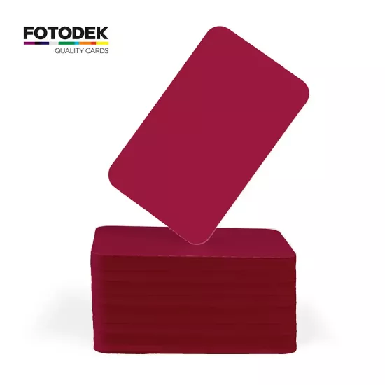 FOTODEK® Solid Core Claret PVC Cards (Pack of 100) 