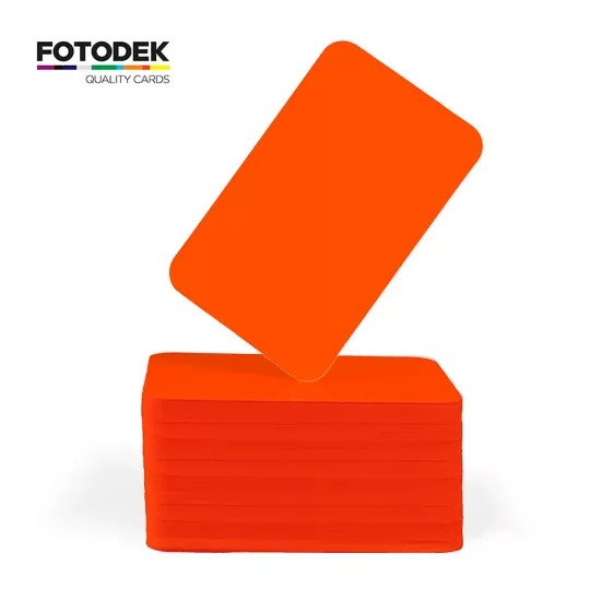 FOTODEK® Solid Core Island Orange PVC Cards (Pack of 100)