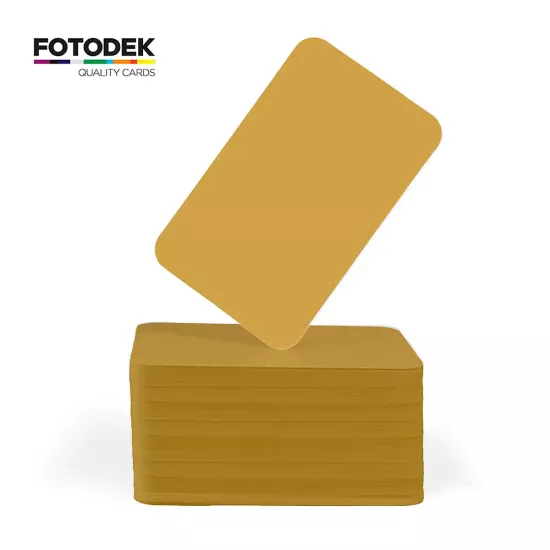 FOTODEK® Solid Core Liquid Gold PVC Cards (Pack of 100)