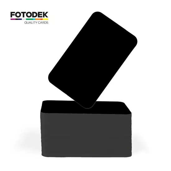 FOTODEK® Solid Core Onyx Black PVC Cards (Pack of 100)