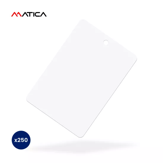 Matica Plain White 124mm PVC Cards (Pack of 250)
