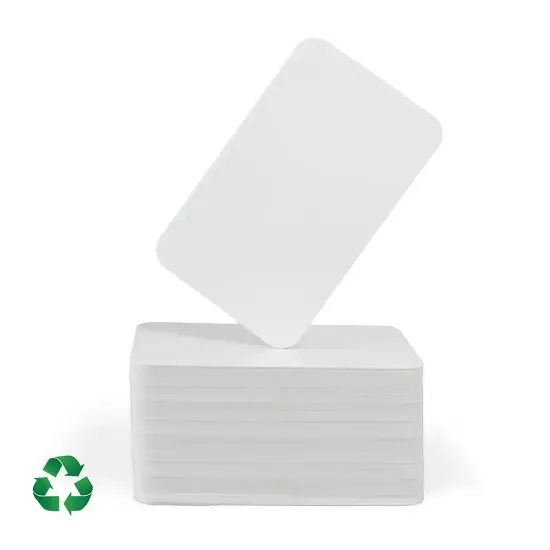 Recycled PVC Blank White Cards (Pack of 100)