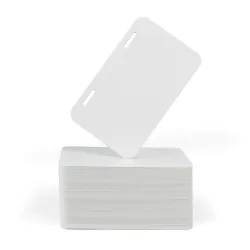 FOTODEK® White PVC Cards Double Landscape Slot Punch (Pack of 100) FOTODEK® White PVC Cards Double Landscape Slot Punch (Pack of 100)