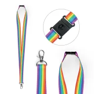 20mm Polyester Rainbow Lanyards (Pack of 25)