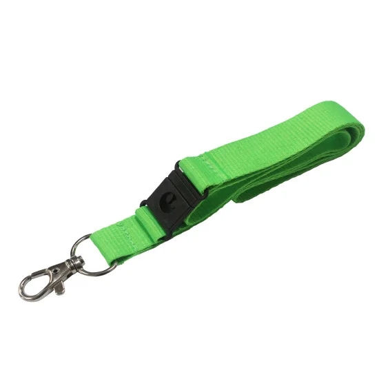 20mm Plain Neon Green Polyester Lanyards (Pack of 25)