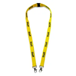 20mm Pre-Printed Double Clip Lanyard (Staff) 20mm Pre-Printed Double Clip Lanyard (Staff)