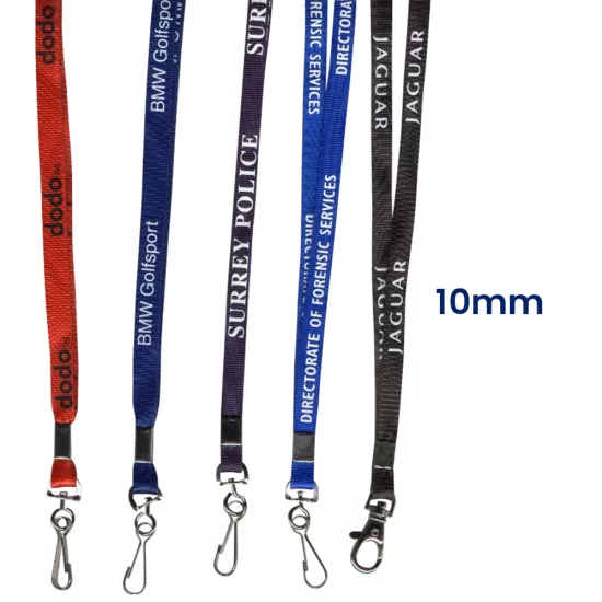 10mm Screen Printed Colour Lanyards - 1 Colour Print