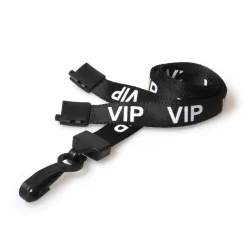 15mm Pre-printed VIP Lanyard with Plastic J Clip (Pack of 100) 15mm Pre-printed VIP Lanyard with Plastic J Clip (Pack of 100)