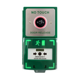 ICS Hinged Double Back Box with DRB-IR Infrared Exit Button and MCP110 Call Point - DBB-H-IR-110 ICS Hinged Double Back Box with DRB-IR Infrared Exit Button and MCP110 Call Point - DBB-H-IR-110