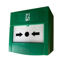 ICS Surface mounted green double pole resettable breakglass unit - (box of 6 - buy 5 get one free) - SP-CP22-N ICS Surface mounted green double pole resettable breakglass unit - (box of 6 - buy 5 get one free) - SP-CP22-N