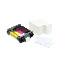 Evolis Badgy200 CBGP0001C Consumables Kit - 1 x Colour Ribbon and 100 x 0.76mm Cards Evolis Badgy200 CBGP0001C Consumables Kit - 1 x Colour Ribbon and 100 x 0.76mm Cards