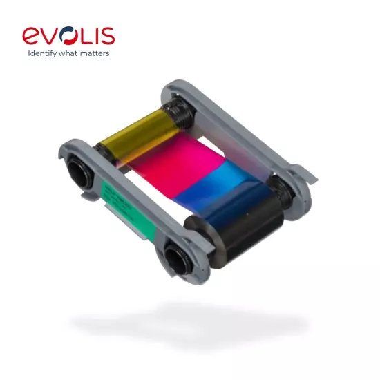 Evolis R5H204E100 YMCKO Half Panel Colour Ribbon (400 Prints)