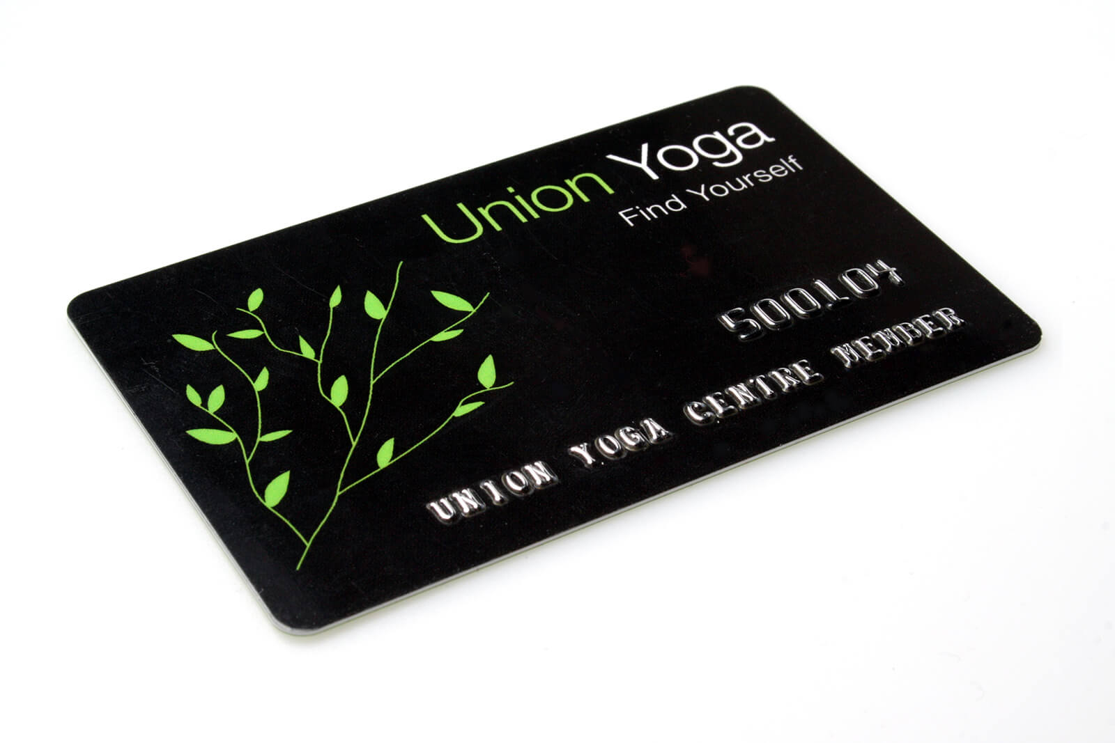  Yoga Membership Embossed Text 
