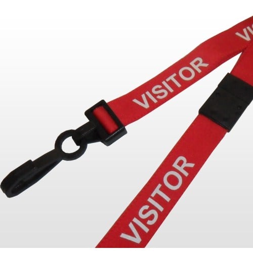 Red Visitor Lanyard