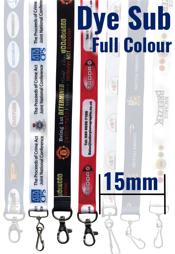 An image of 15mm Dye Sublimation Personalised Lanyards - 15-20 day delivery