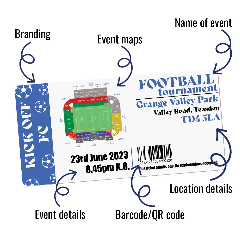 Information on event ticket